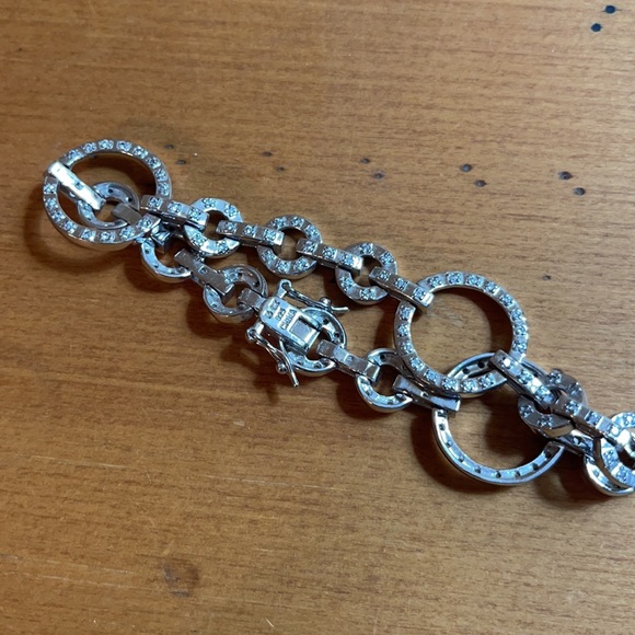 Sterling Silver and CZ Bracelet - Picture 4 of 6